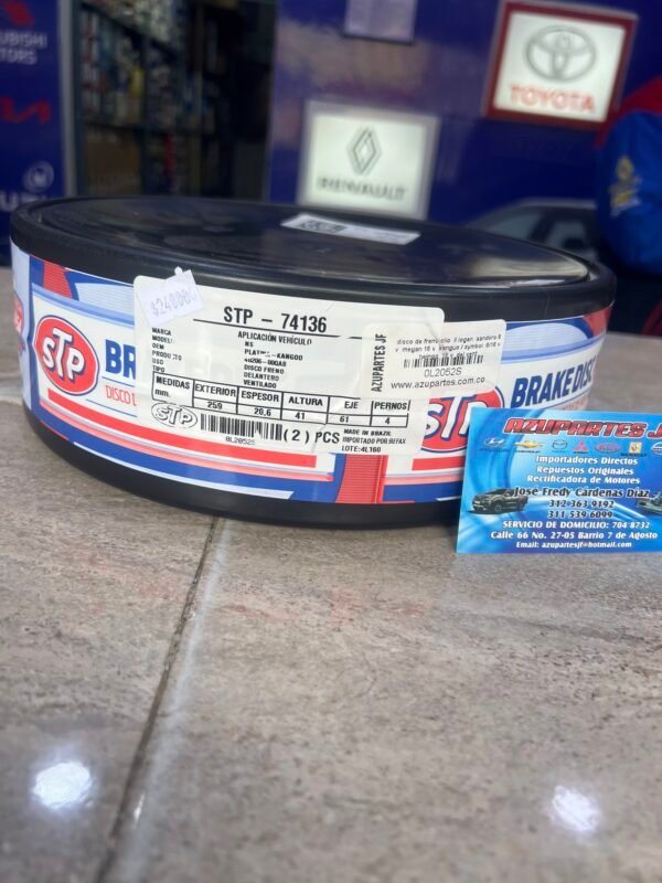 Disco de Freno Ventilado para Clio II, Logan, Sandero 8V, Megane 16V, Symbol 8/16V, Twingo 16V - Imagen 5